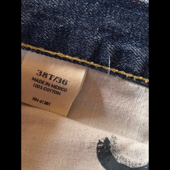 Polo Ralph Lauren Jeans 38 x 36 Mens Blue Classic Fit Acid Denim - Picture 12 of 13